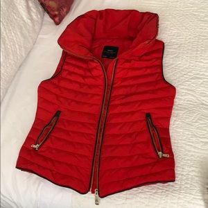 Zara basic quilted red vest S